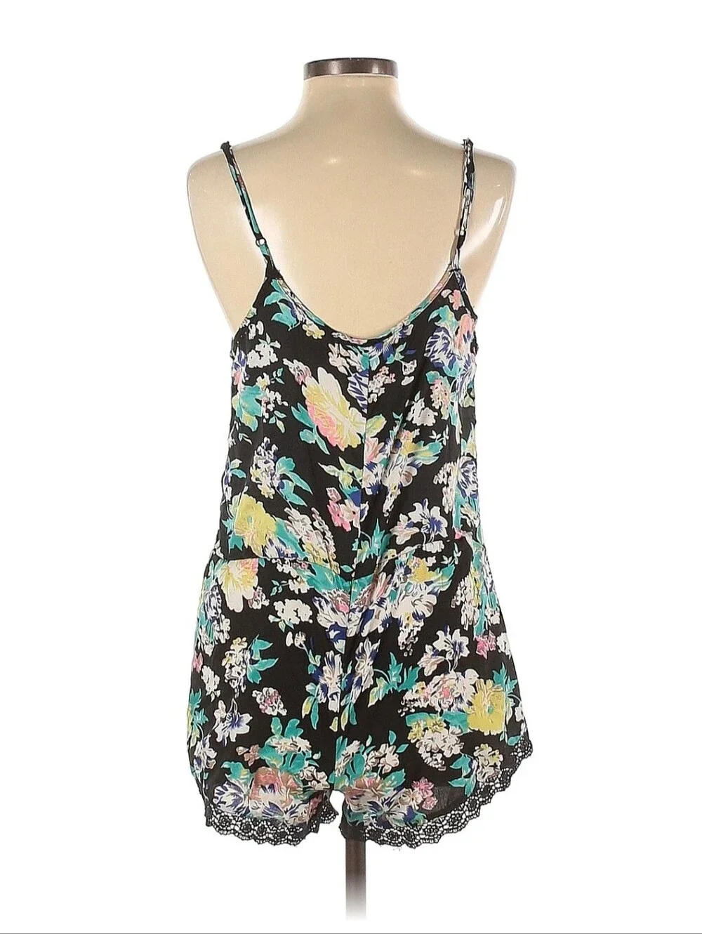Harmony & Havoc Floral Lace Trim Lounge Romper